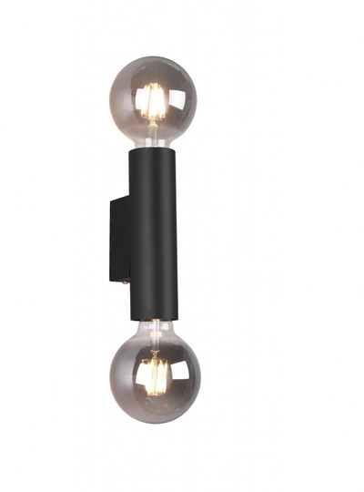 Vannes vägglampa 2L (Musta)