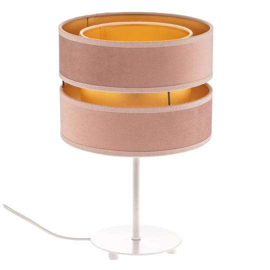 Pöytälamppu Golden Duo korkeus 30 cm, roosa/kulta