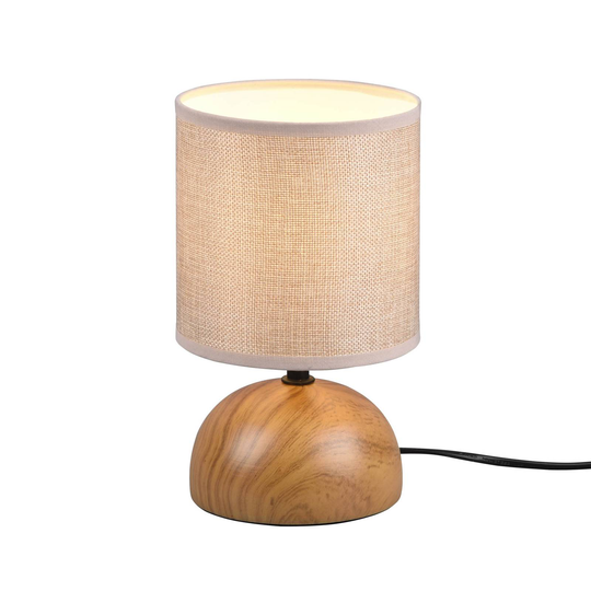 Luci-pöytälamppu, beige/puunvärinen