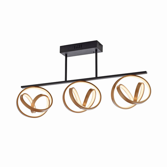 Loop-LED-kattovalaisin himmennettävä, 3-lamppuinen