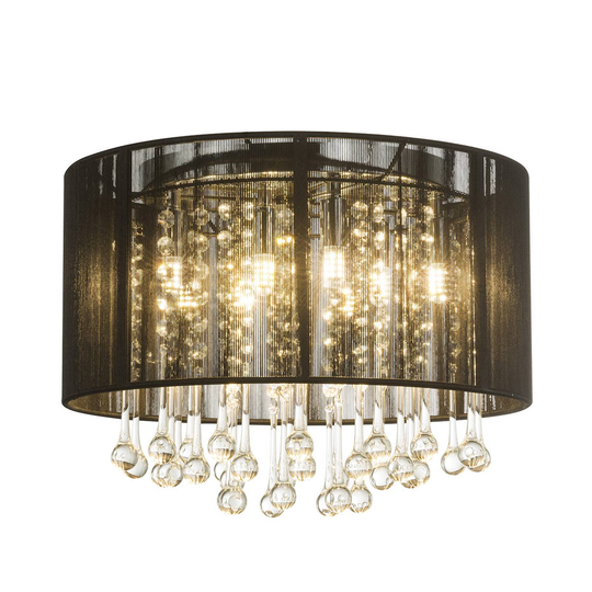 LED-kattovalaisin Sierra, silkkivarjostin, riipus