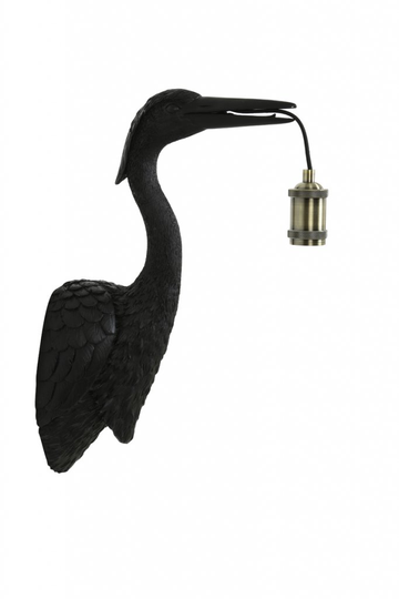 Crane wall lamp (Musta)