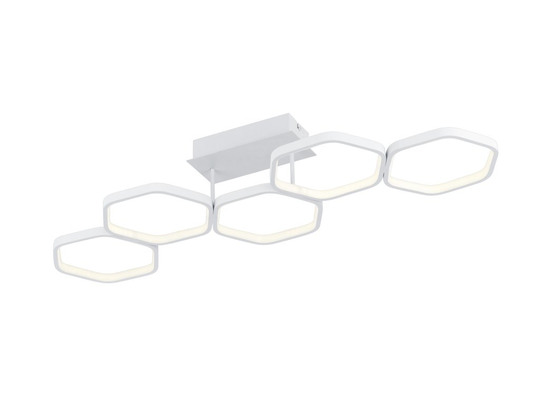 Vigo ceiling lamp 5-pc matt white