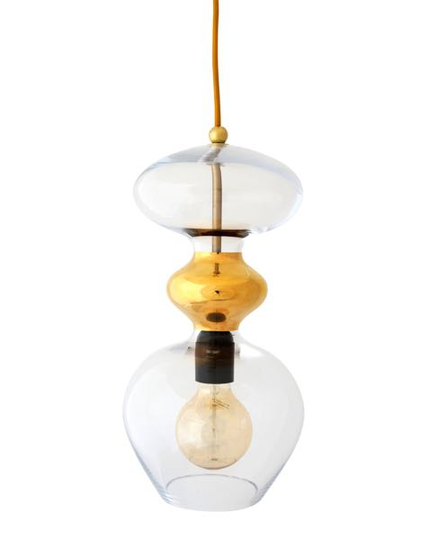 Futura pendant clear 37cm (Brass / Kulta)
