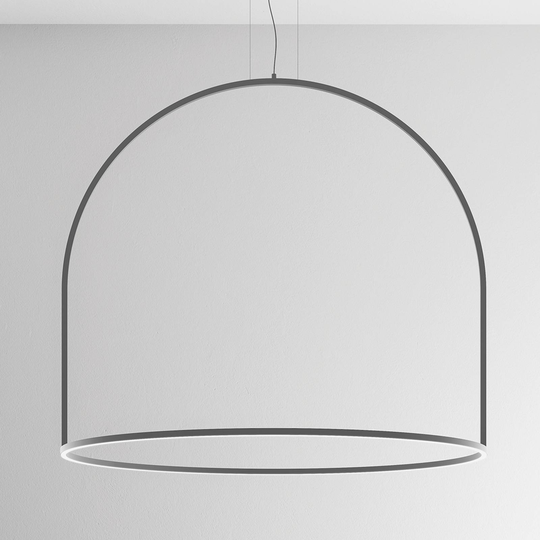 Axolight U-Light 160 -LED-riippuvalo, antrasiitti