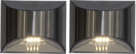 Wally solar cell wall lamp 2-pack (Hopea)