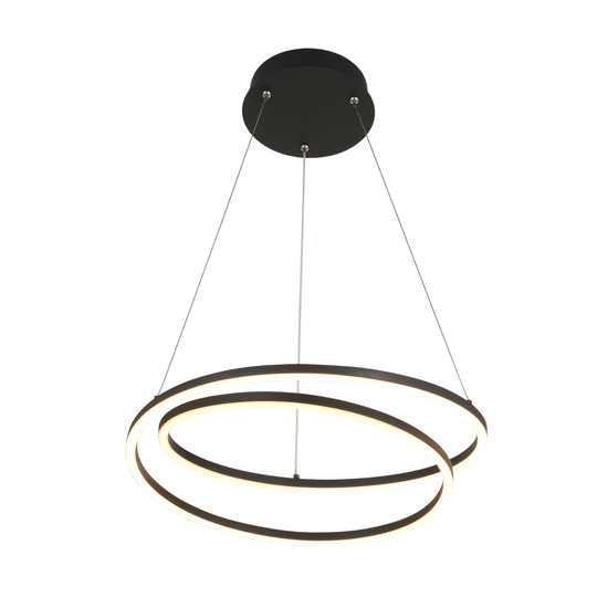 Lindby Raycho -LED-riippuvalo, himmennys, musta
