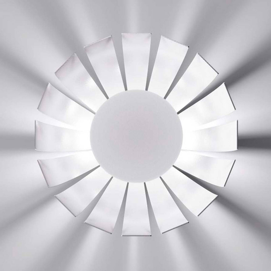 Valkoinen LED-design-kattovalaisin Loto, 27 cm