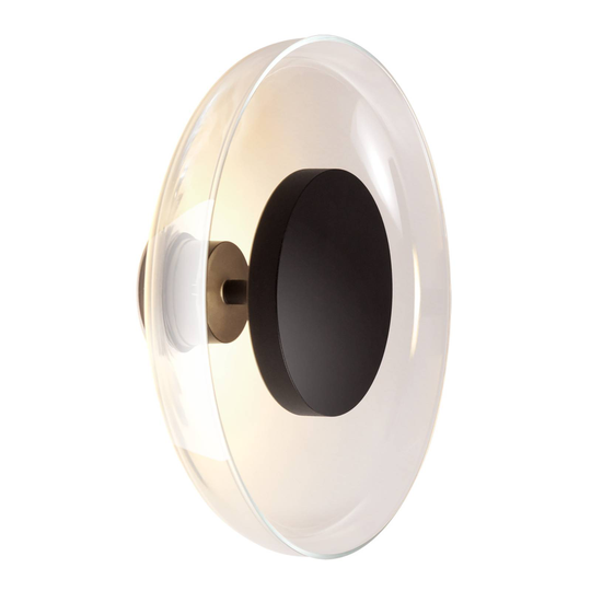 MARSET Aura -LED-seinävalo Ø 25 cm, läpinäkyvä