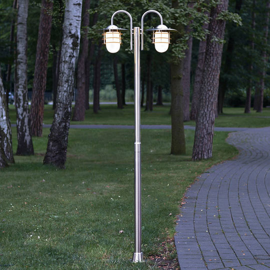 Kaksilamppuinen pylväsvalaisin Mian, rosteri