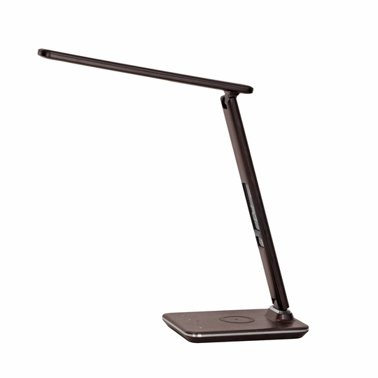 LED-pöytälamppu Adriano CCT himmennettävä, ruskea