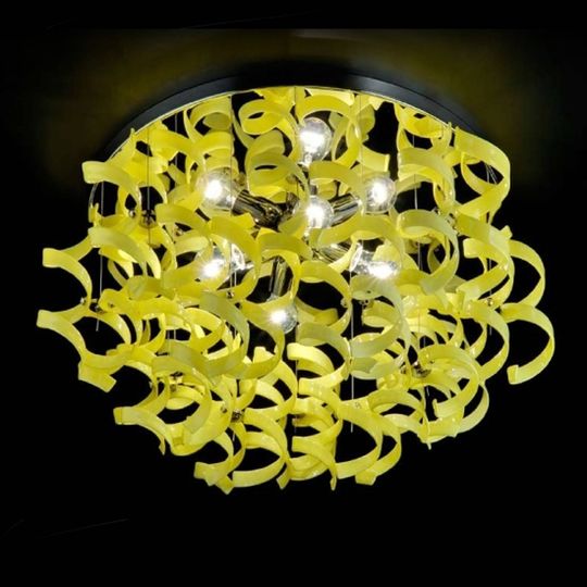 Säkenöivä kattovalaisin YELLOW Ø 70 cm