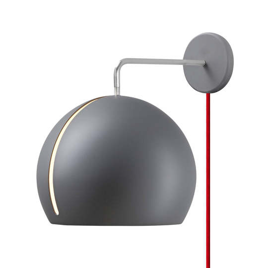 Nyta Tilt Globe Wall-seinävalo, punainen, harmaa