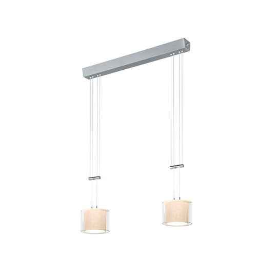 BANKAMP Cecil LED-riippuvalaisin, 2-lamppuinen