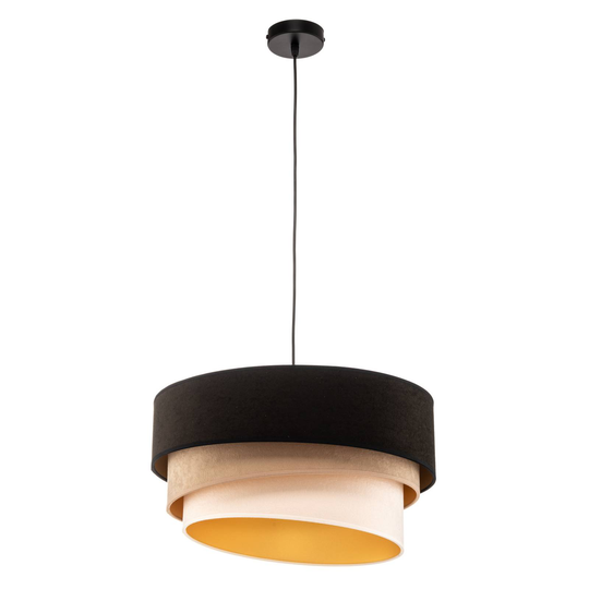 Riippuvalaisin Devon, musta/beige/ecru/kulta Ø45cm