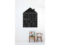 Ferm Living ABC House seinätarra, musta