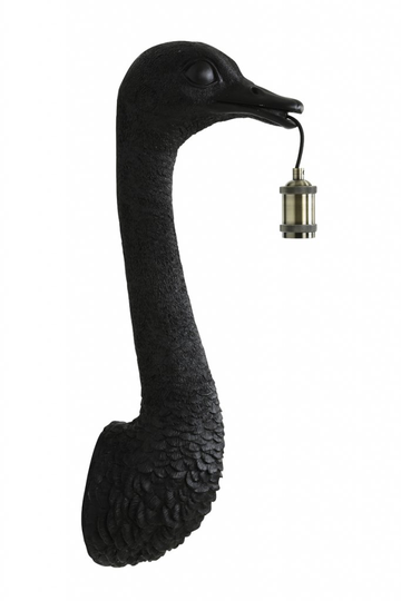Ostrich wall lamp (Musta)