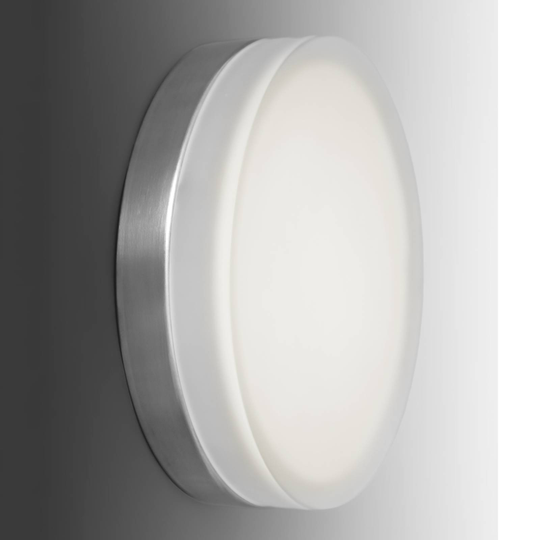 Pelkistetty pyöreä LED-seinävalaisin Briq 01 3000K