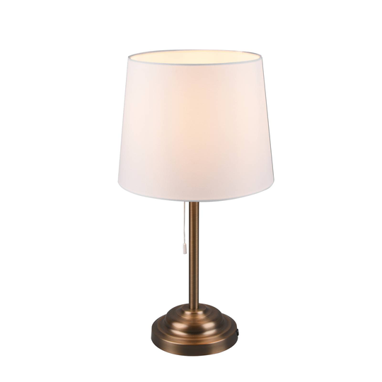 Lindby Alomira -pöytävalaisin, 52 cm, messinki