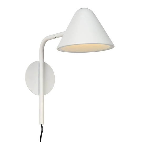 LED-seinävalaisin Devon pistokkeella, valkoinen