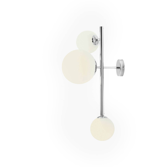Seinävalaisin Dione, 3-lamppuinen, kromi