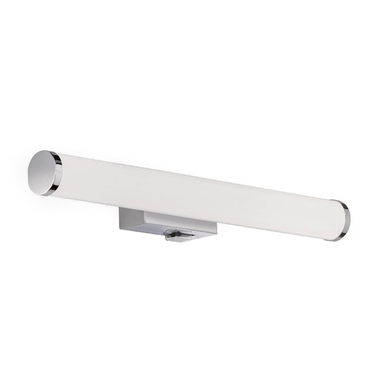 Mattimo-LED-seinävalaisin, leveys 40 cm, kromi