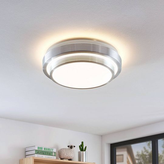 Lindby Naima LED kattovalaisin, pyöreä, 34 cm