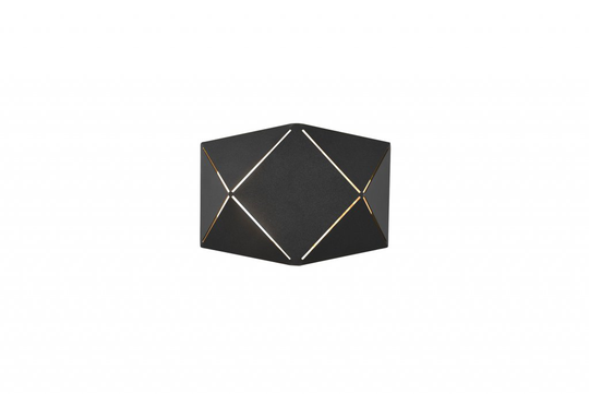 Zandor LED wall lamp 18cm m-black