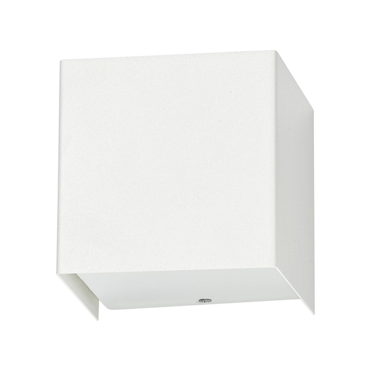 Seinävalaisin Cube terästä, valkoinen