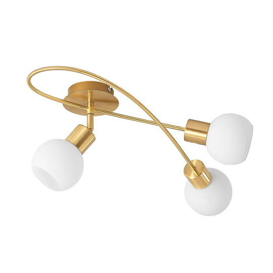Lindby-LED-kattovalaisin Elaina, 3-lamp. messinki