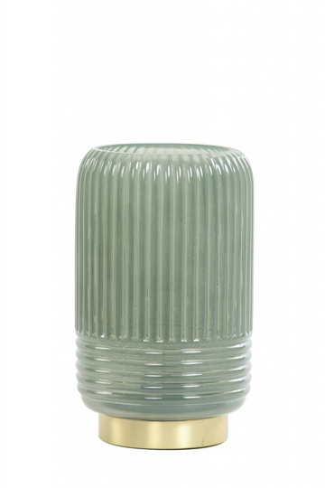 Table lamp LED Ø12x20,5 cm LIPA glass grey green (harmaa)