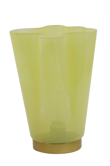 Table lamp LED Ø12,5x22 cm MALU glass light yellow (Keltainen)