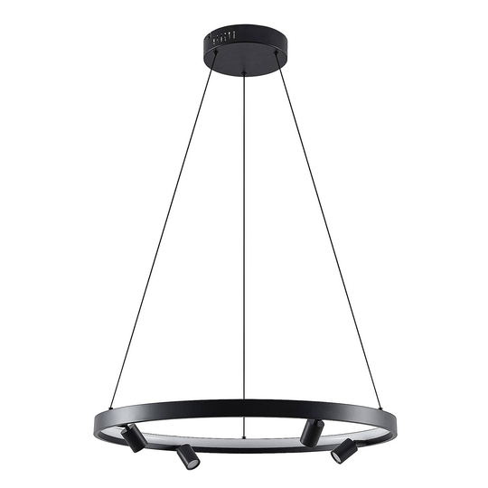 Lucande Paliva -LED-riippuvalaisin, 64 cm, musta