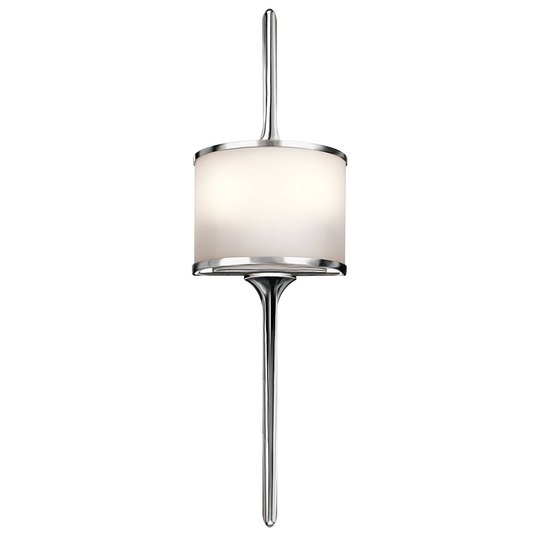 Mona-LED-seinävalaisin IP44, K 55,9 cm, kromattu