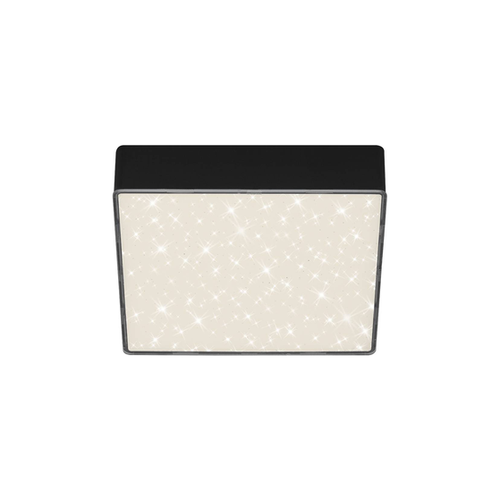 LED-kattovalaisin Flame Star, 15,7 x 15,7 cm musta