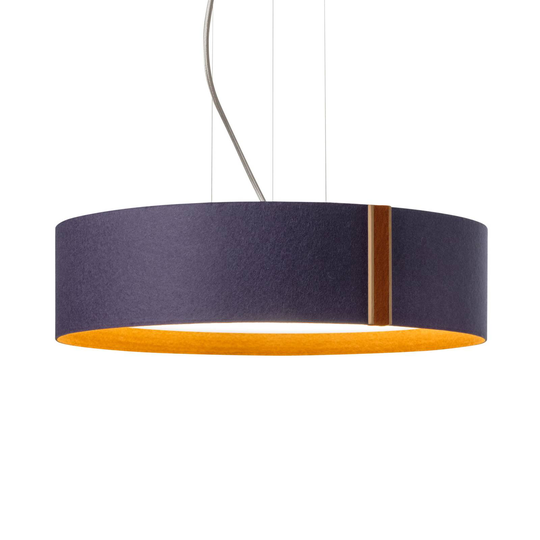 LED-riippuvalaisin LARAfelt M Ø43cm, indigo/kaneli