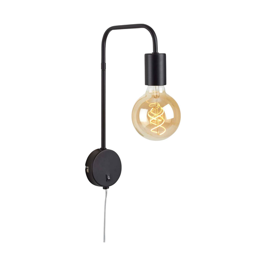 Alva Comfort light Retro -seinävalaisin, musta
