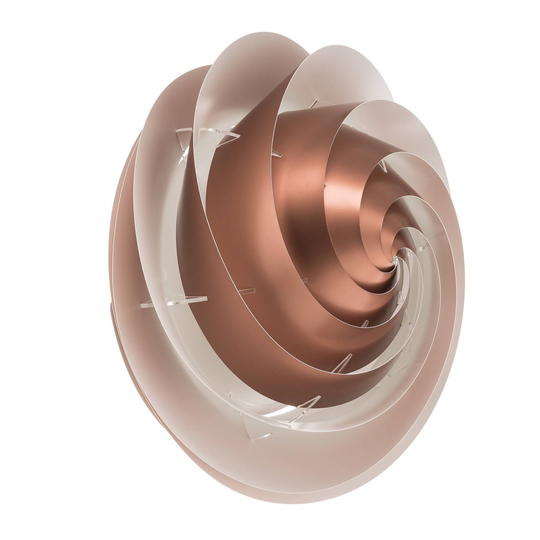 LE KLINT Swirl Small -seinävalaisin kuparinvärinen