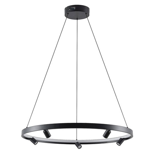 Lucande Paliva -LED-riippuvalaisin, 80 cm, musta