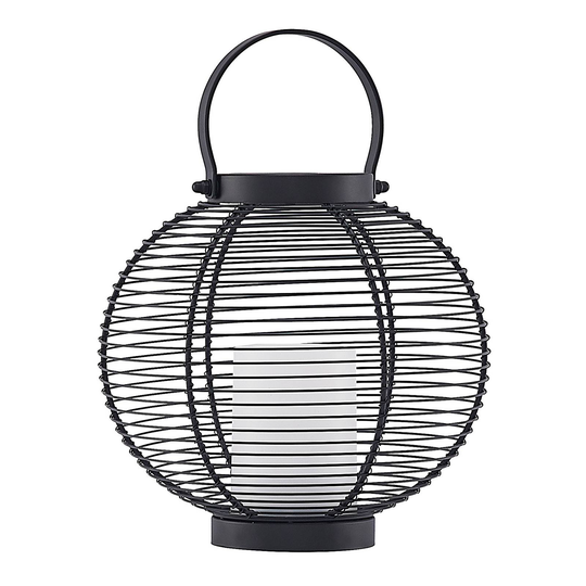 Lindby Mairuna -LED-aurinkolyhty, musta, 22,7 cm