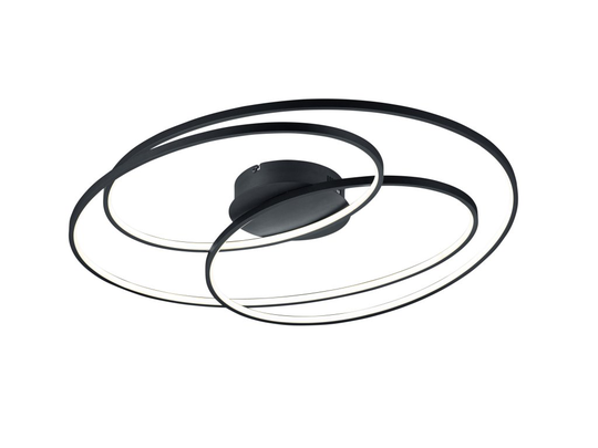 Yellow ceiling lamp 80 cm matt black (Musta)