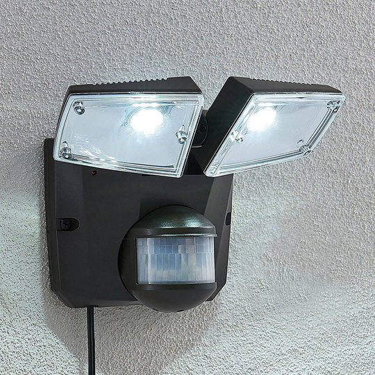Aurinkok. LED-kohdevalo Ignaz, 2-lampp., t.harmaa