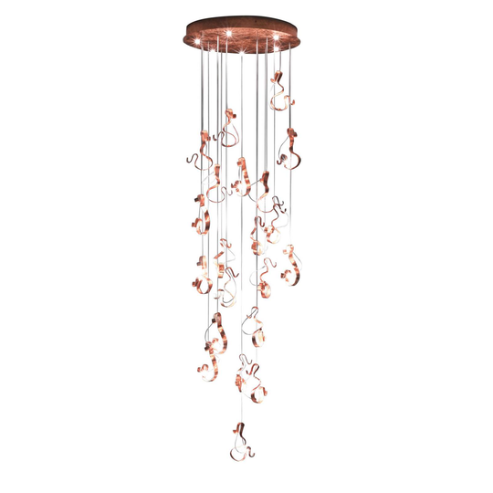 Knikerboker Curve -LED-riippuvalo, 20x, kupari