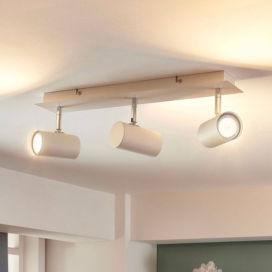 3-lamppuinen valkoinen LED-kattolamppu Iluk