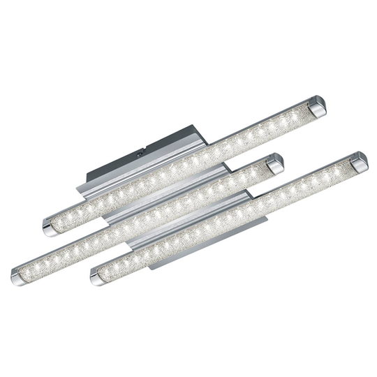 LED-kattovalaisin Street 3-lamppuinen kristallijäl
