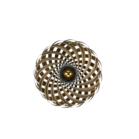 Gofurnit Veneria -seinälamppu, tammi, Ø 50 cm