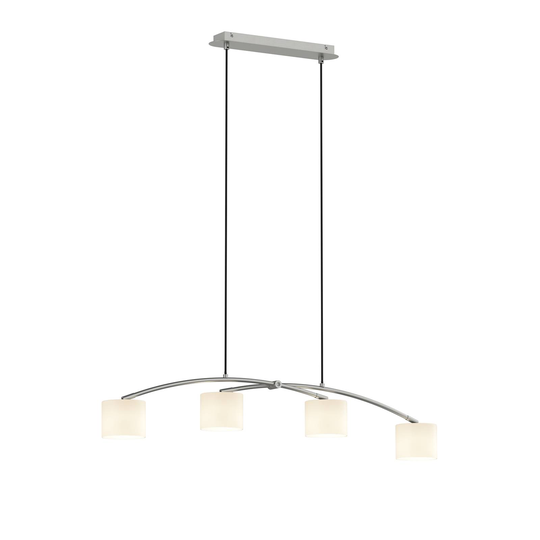 Lucande Juljana -riippuvalo, 4-lamp., lasi