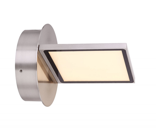 Wall light Metal Nickel Matt, 1Xled wall lamp (harmaa)