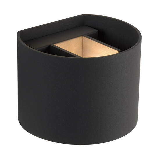 Xio-LED-seinävalaisin, leveys 13 cm, harmaa
