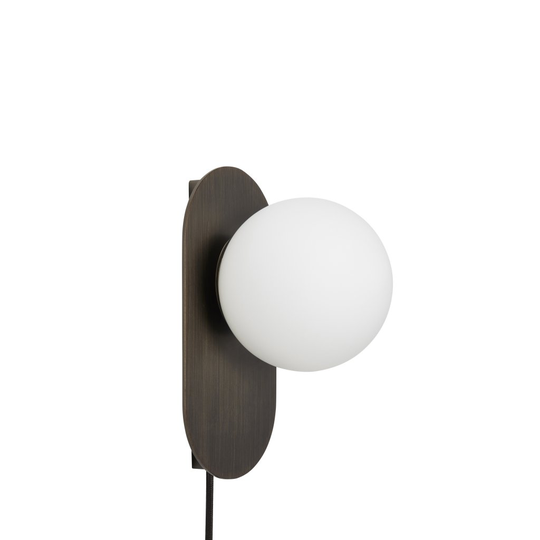 Moon Wall Lamp Burnished Brass (Opaali)